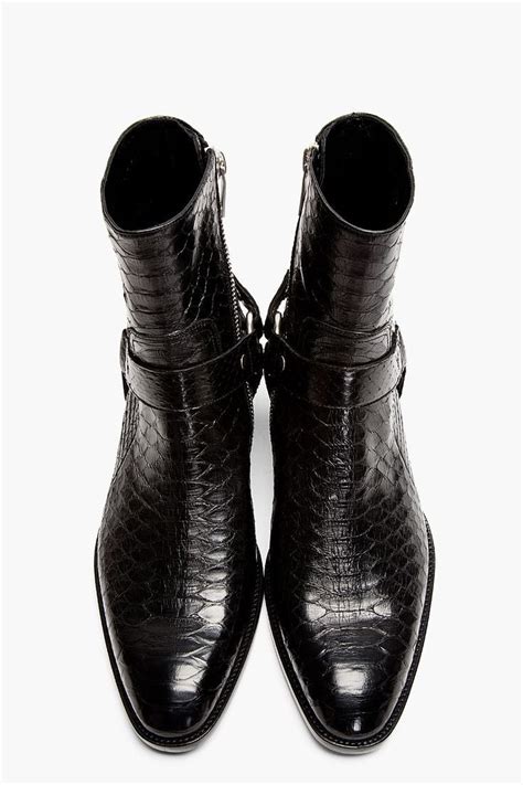 ysl l homme boots|saint laurent male boots snakeskin.